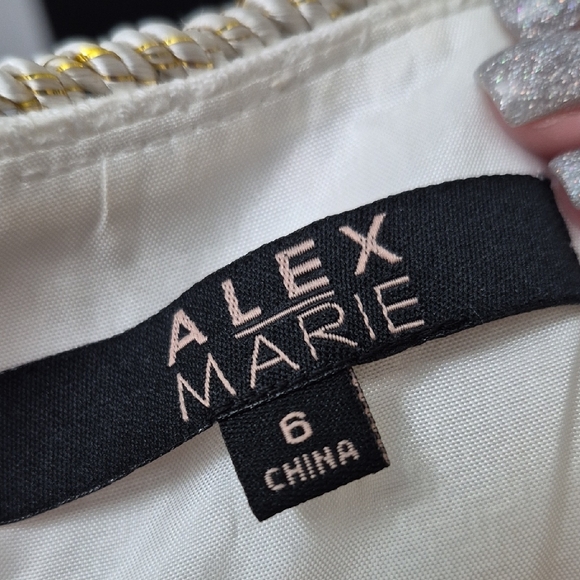 Alex Marie Cream Sleeveless Midi Dress - Picture 5 of 5